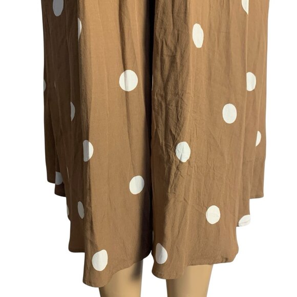 Maeve Anthropologie Bernice Midi Polka Dot Wrap Dress Sz 8P 8 with Pockets - Picture 10 of 14